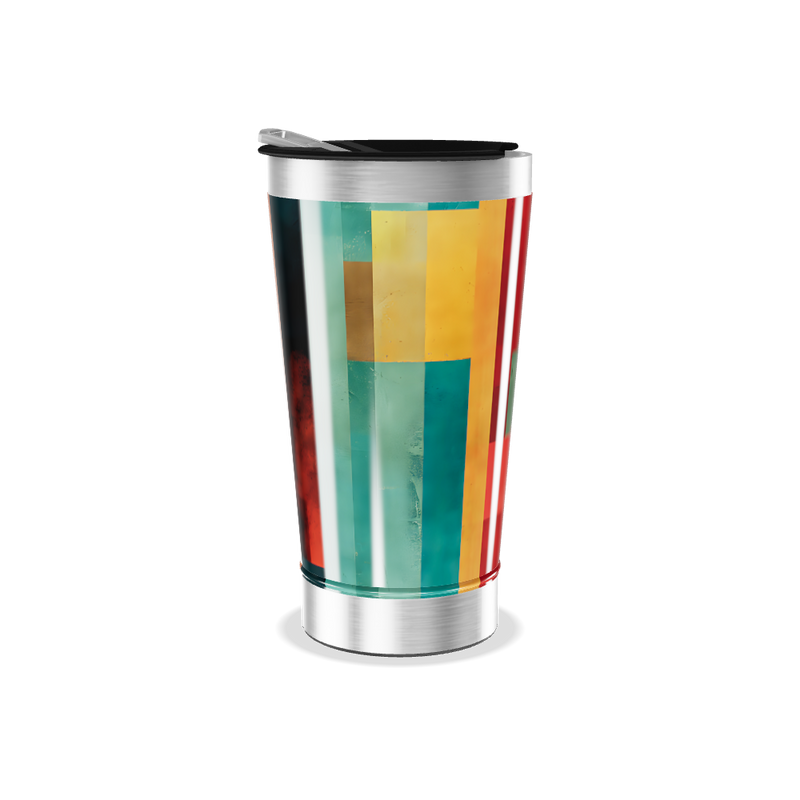 Copo Térmico - Cores Geométricas Inox