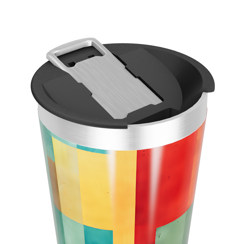 Copo Térmico - Cores Geométricas Inox