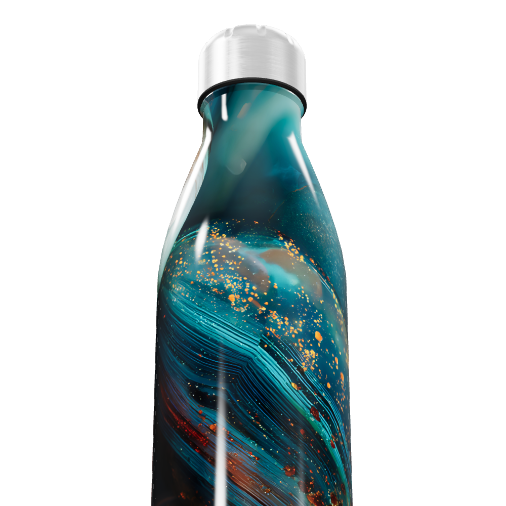 Garrafa Inox - Azul Abstrato 500ml