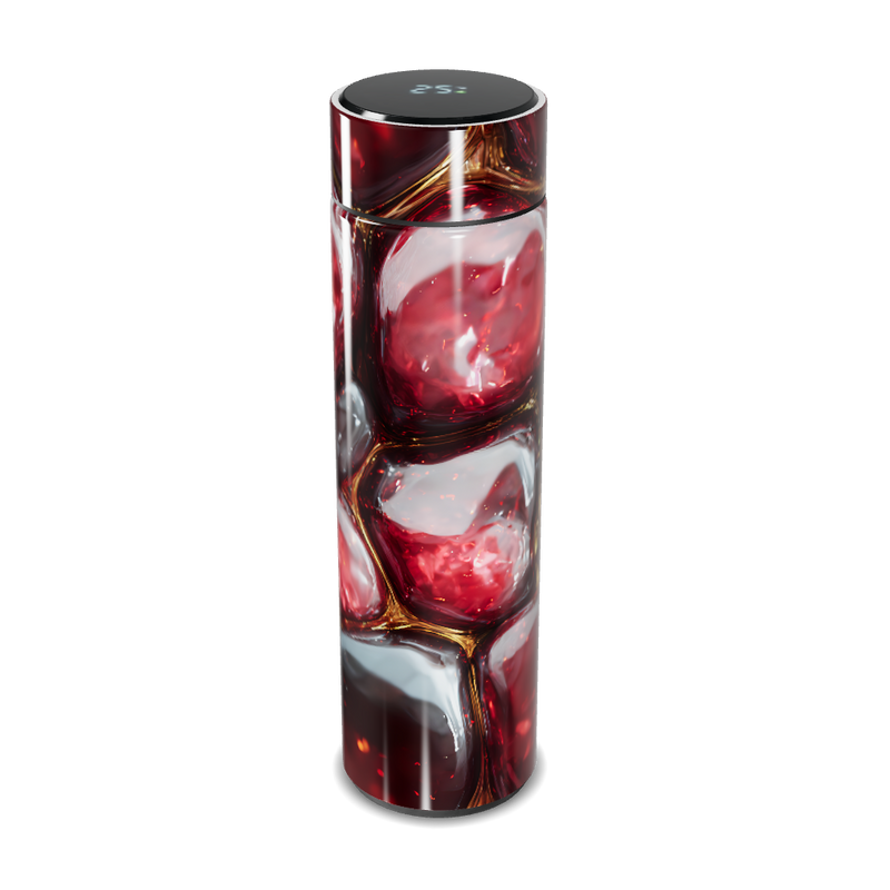 Garrafa Térmica Touch - Cristal Vermelho Digital