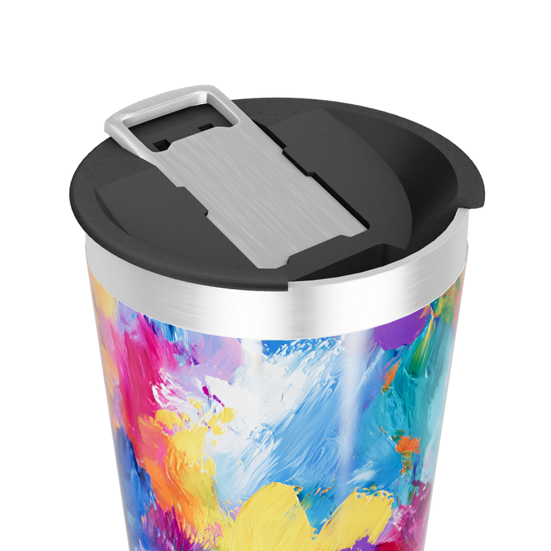 Copo Térmico - Estampa Abstrata Multicor