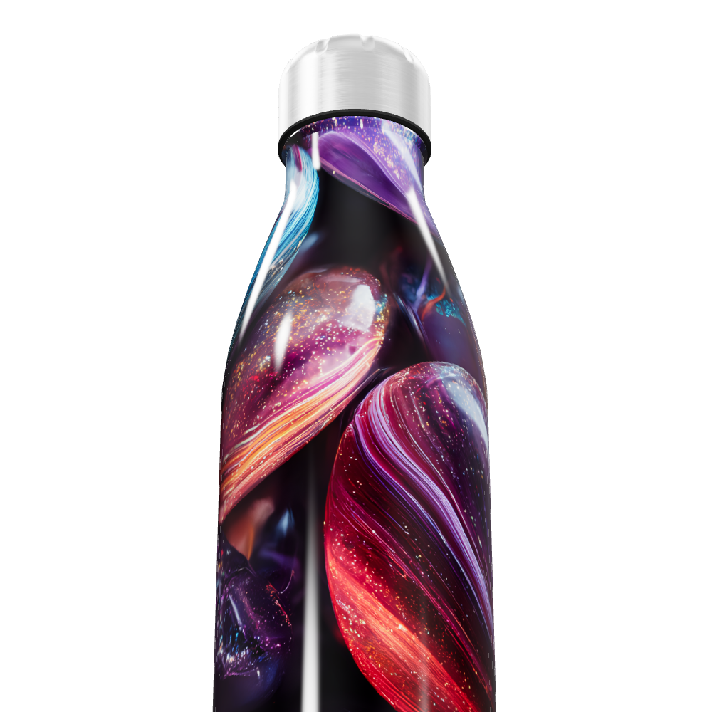 Garrafa Inox - Estampa Galáxia Colorida
