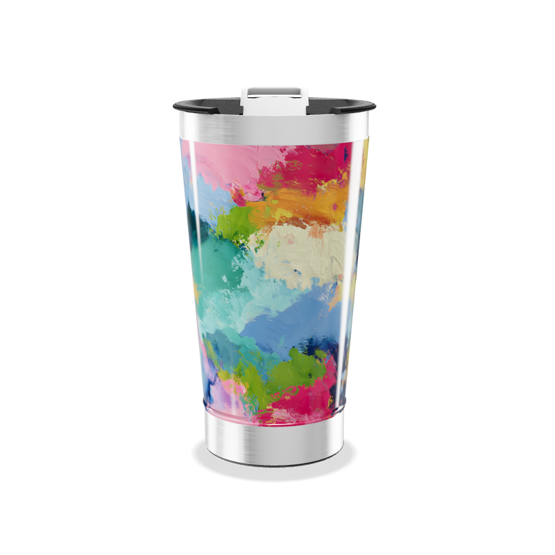 Copo Térmico - Estampa Colorida Abstrata