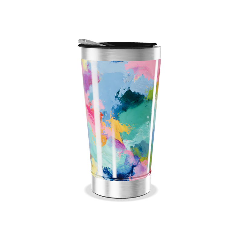 Copo Térmico - Estampa Colorida Abstrata