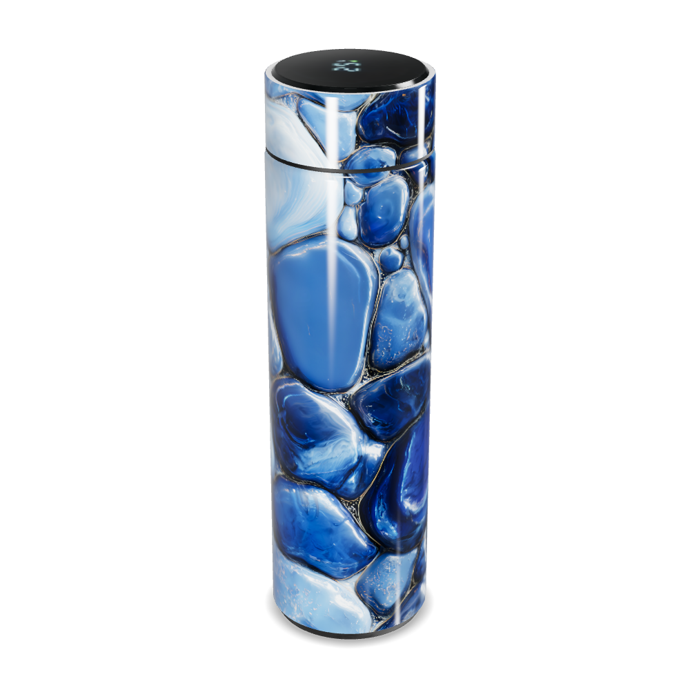 Garrafa Térmica Touch Azul Mármore