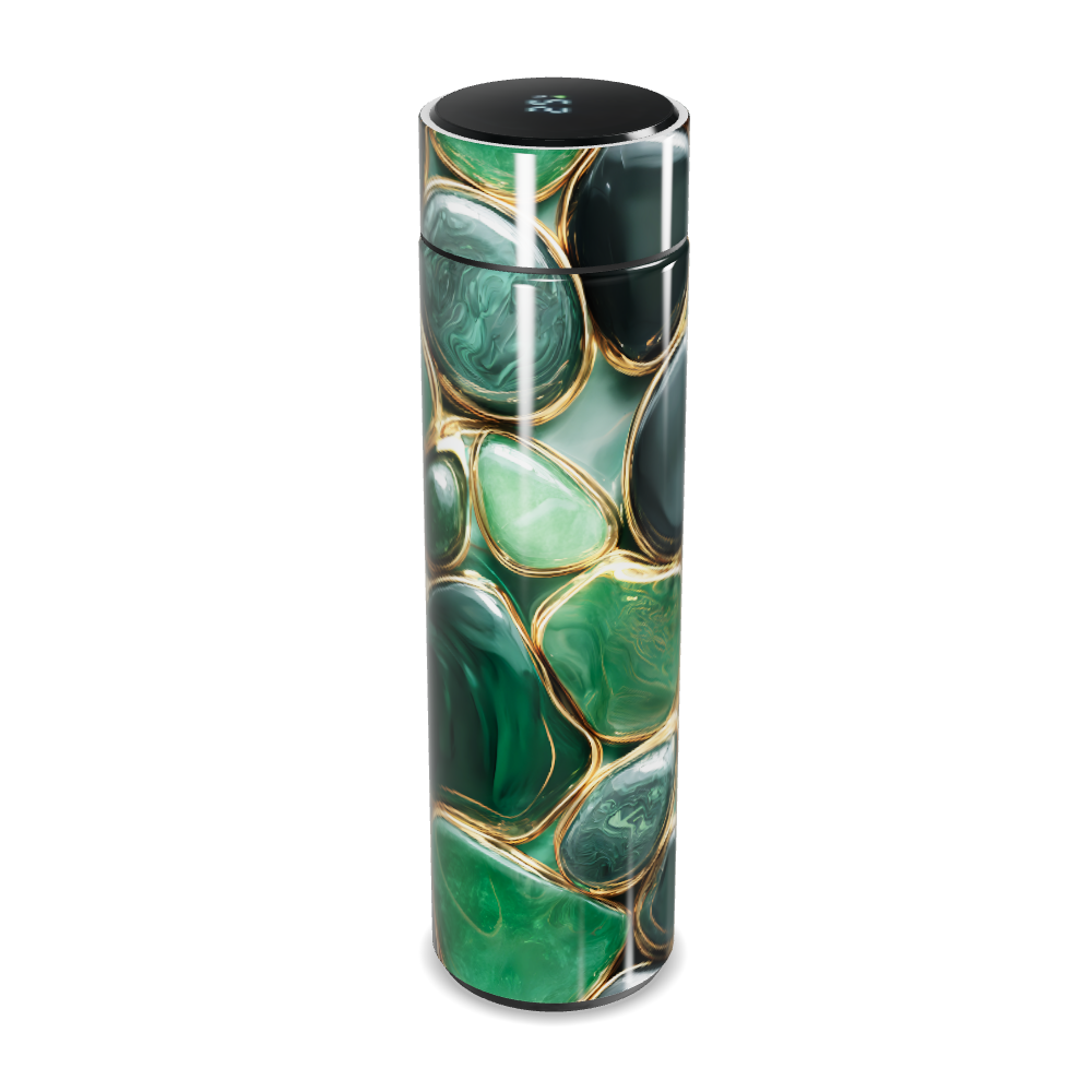 Garrafa Térmica Touch Verde Marmorizada