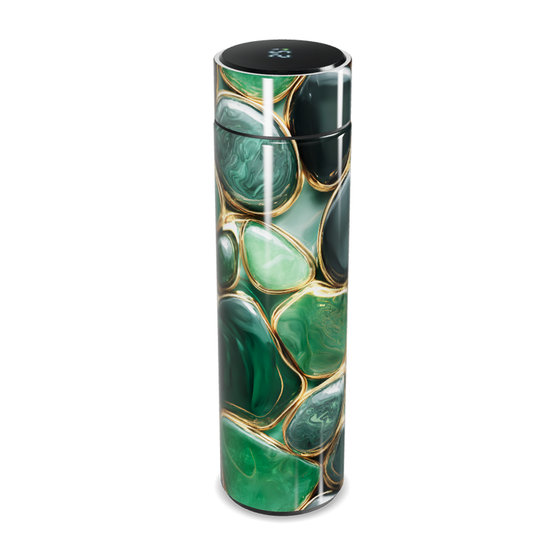 Garrafa Térmica Touch Verde Marmorizada