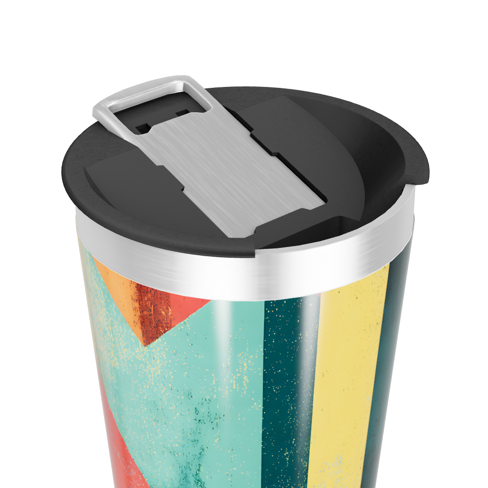 Copo Térmico - Listras Coloridas Aço Inox