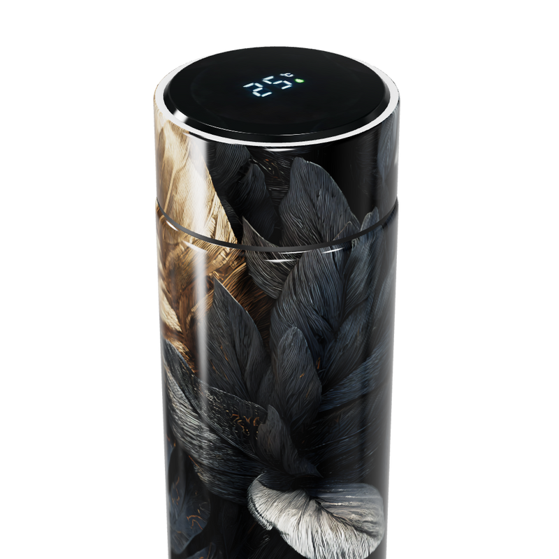 Garrafa Térmica Touch - Estampa de Penas