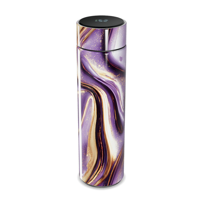 Garrafa Térmica Touch Roxa - Design Marmorizado