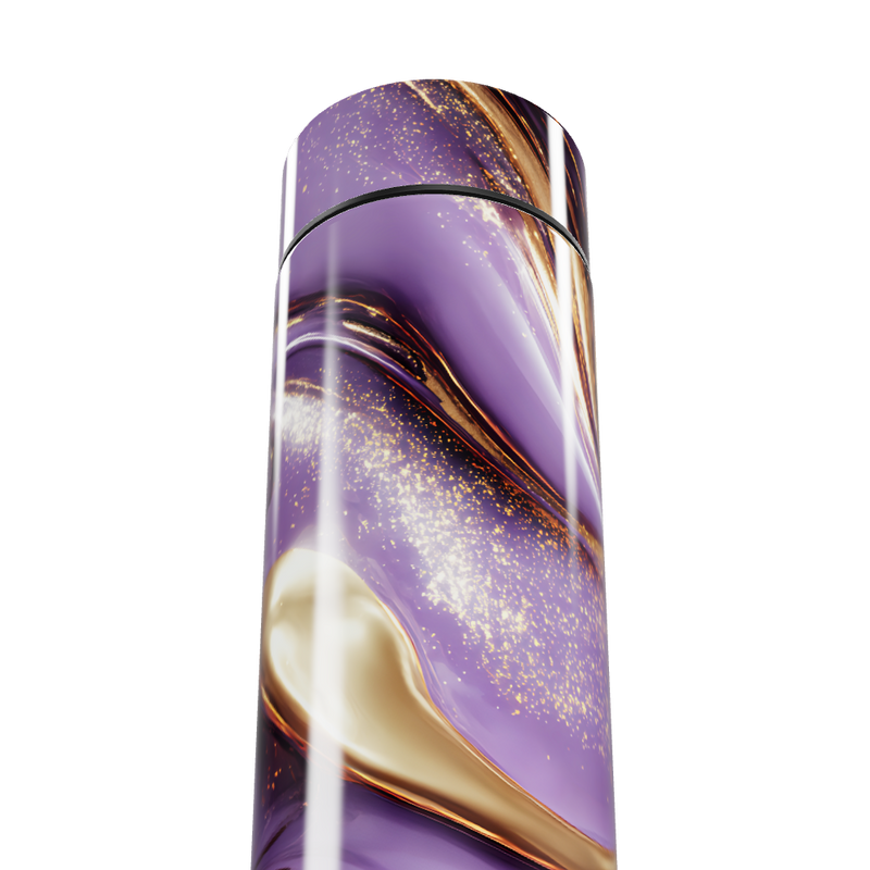 Garrafa Térmica Touch Roxa - Design Marmorizado