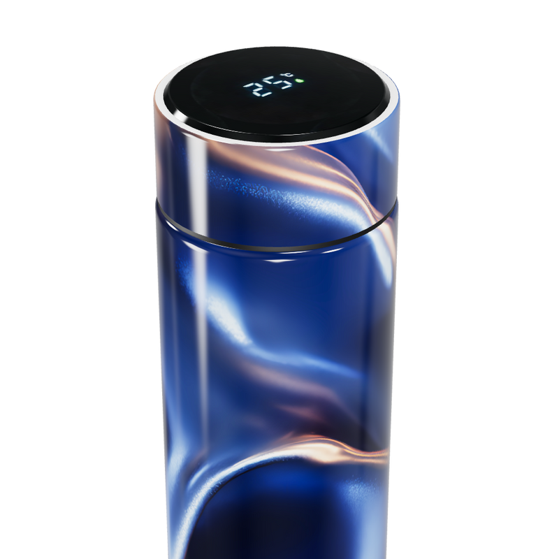 Garrafa Térmica Touch - Azul Marmorizado Digital