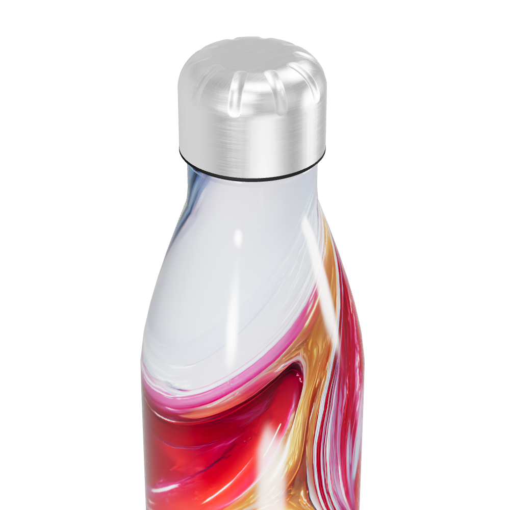 Garrafa Inox - Colorida com Estampa Abstrata