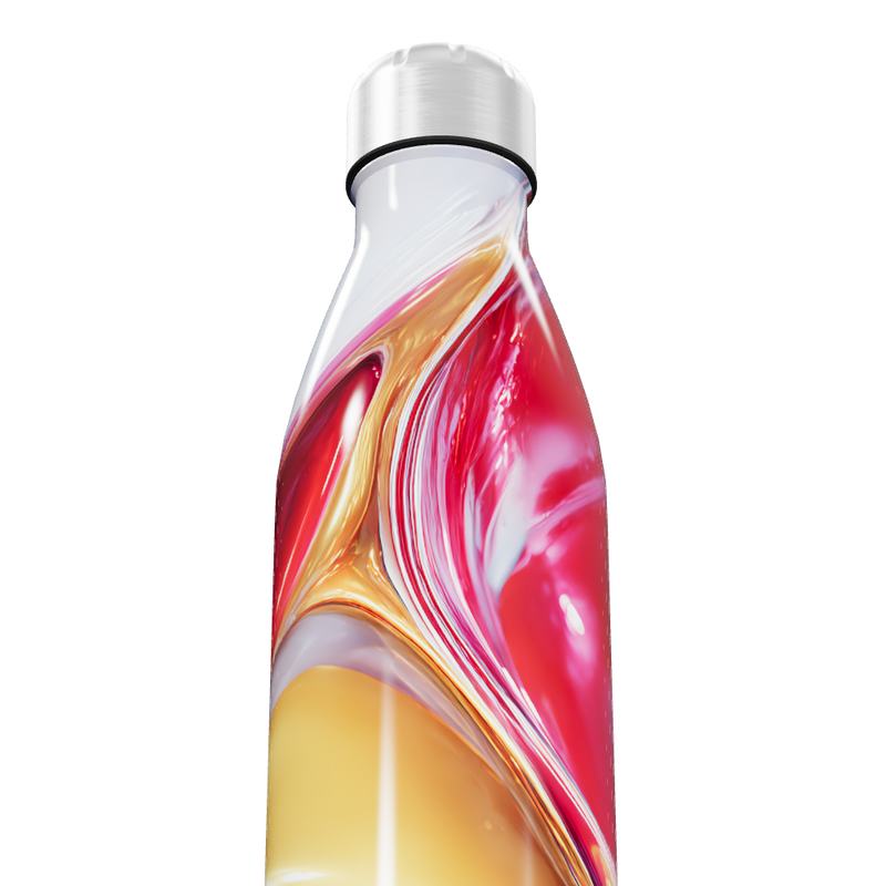 Garrafa Inox - Colorida com Estampa Abstrata