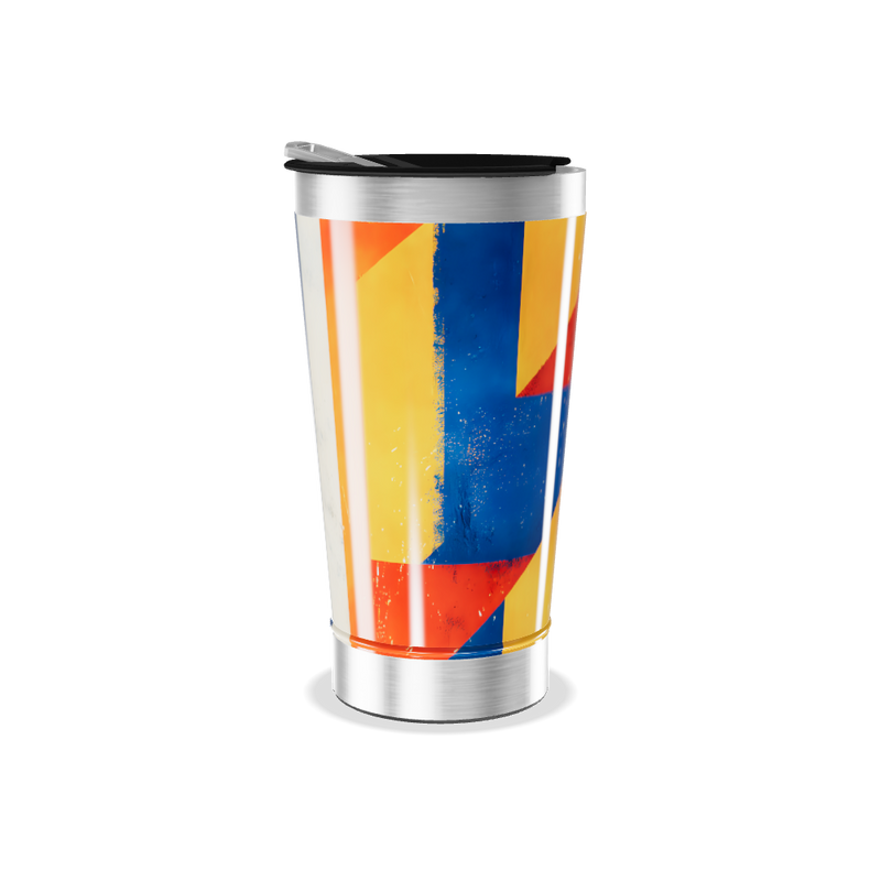 Copo Térmico - Colorido com Estampa Geométrica