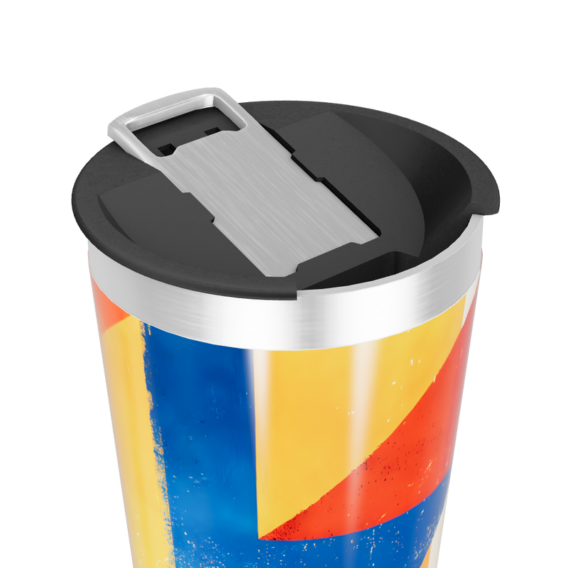 Copo Térmico - Colorido com Estampa Geométrica