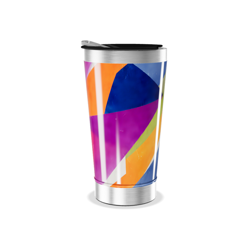 Copo Térmico - Colorido com Estampa Geométrica