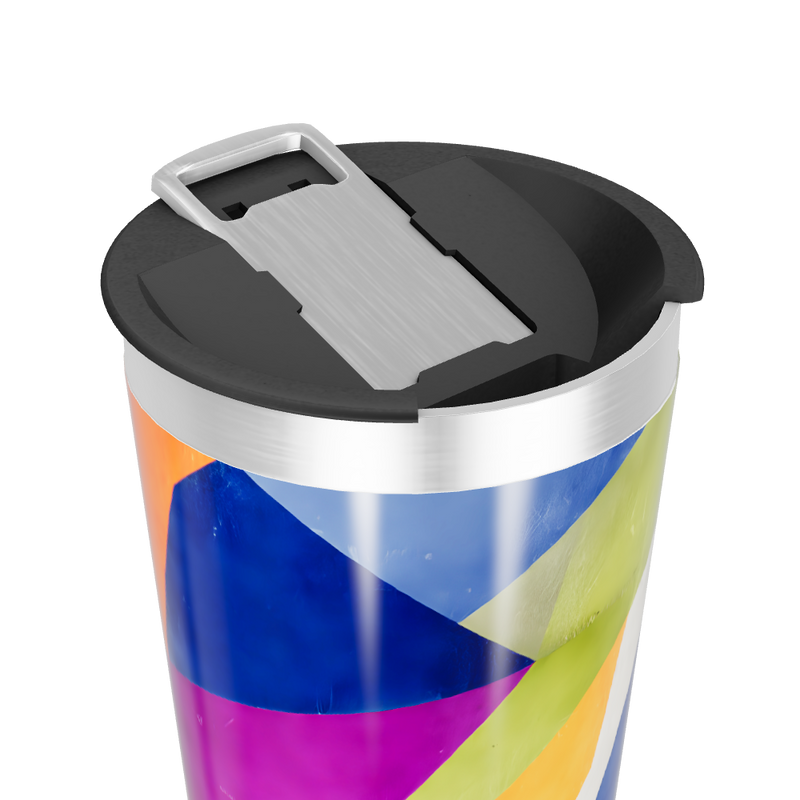 Copo Térmico - Colorido com Estampa Geométrica