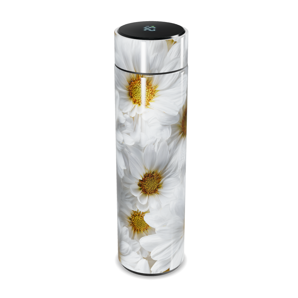 Garrafa Térmica Touch - Flores Brancas Aço Inox