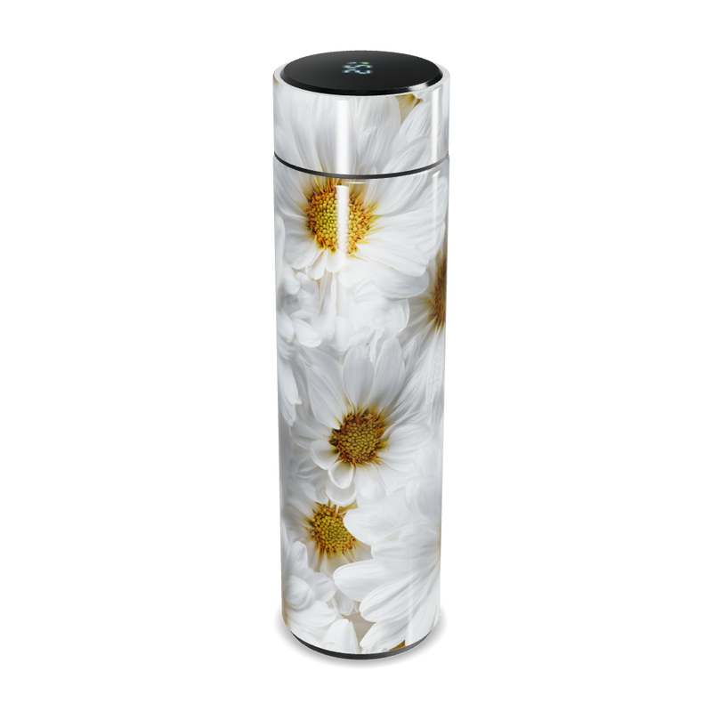 Garrafa Térmica Touch - Flores Brancas Aço Inox