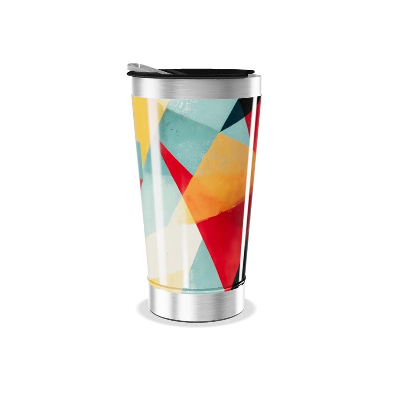 Copo Térmico - Estampa Geométrica Multicolorida