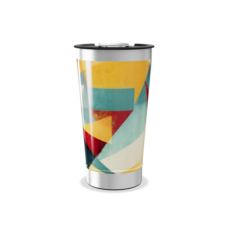 Copo Térmico - Estampa Geométrica Multicolorida