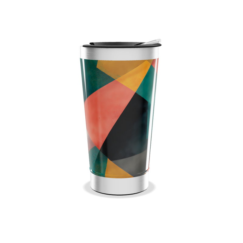 Copo Térmico - Com Estampa Geométrica Colorida