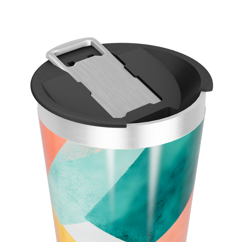 Copo Térmico - Com Estampa Geométrica Colorida