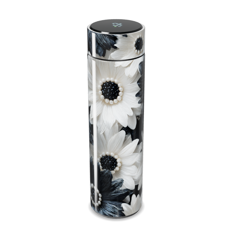Garrafa Térmica Touch - Floral Preto e Branco