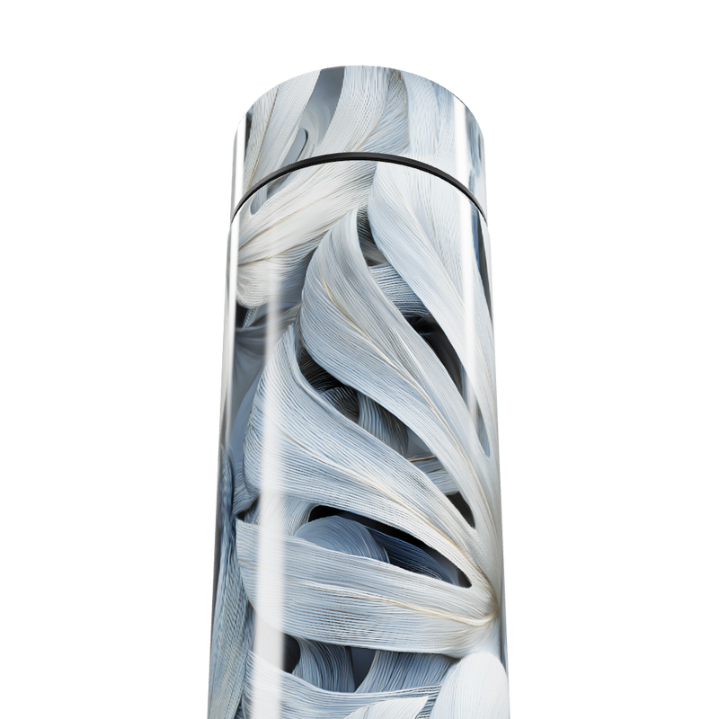 Garrafa Térmica Touch - Design Folhas Brancas