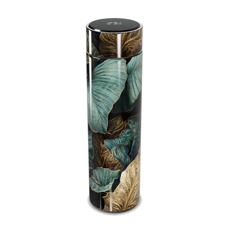 Garrafa Térmica Touch - Folhagem Verde Preta