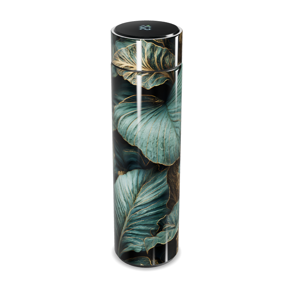 Garrafa Térmica Touch - Folhagem Verde Preta