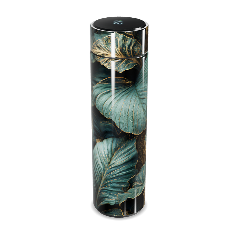 Garrafa Térmica Touch - Folhagem Verde Preta