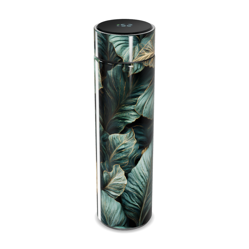 Garrafa Térmica Touch - Folhagem Verde Preta