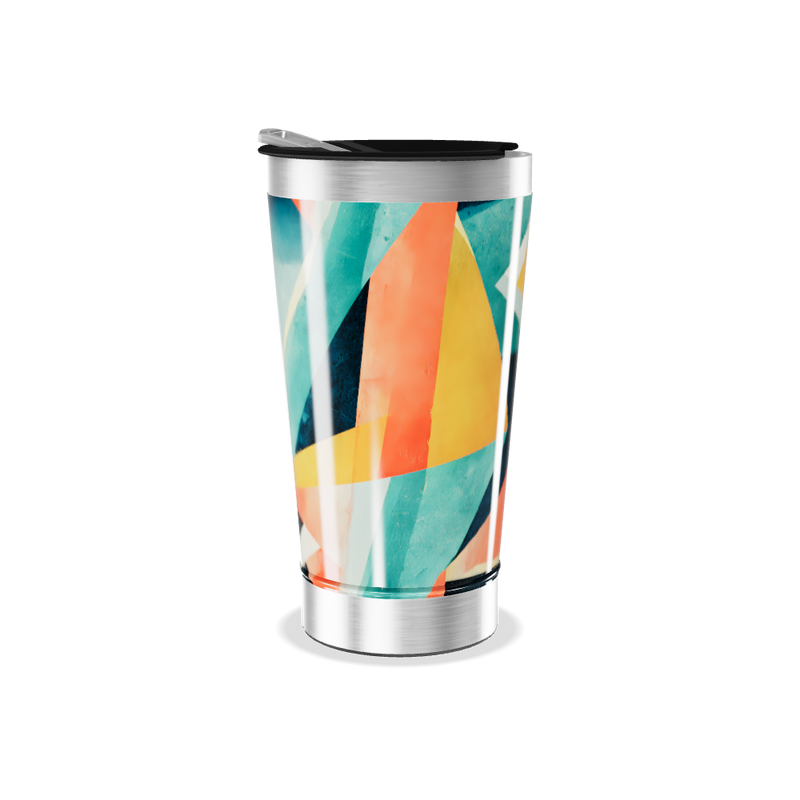 Copo Térmico - Estampa Colorida Abstrata