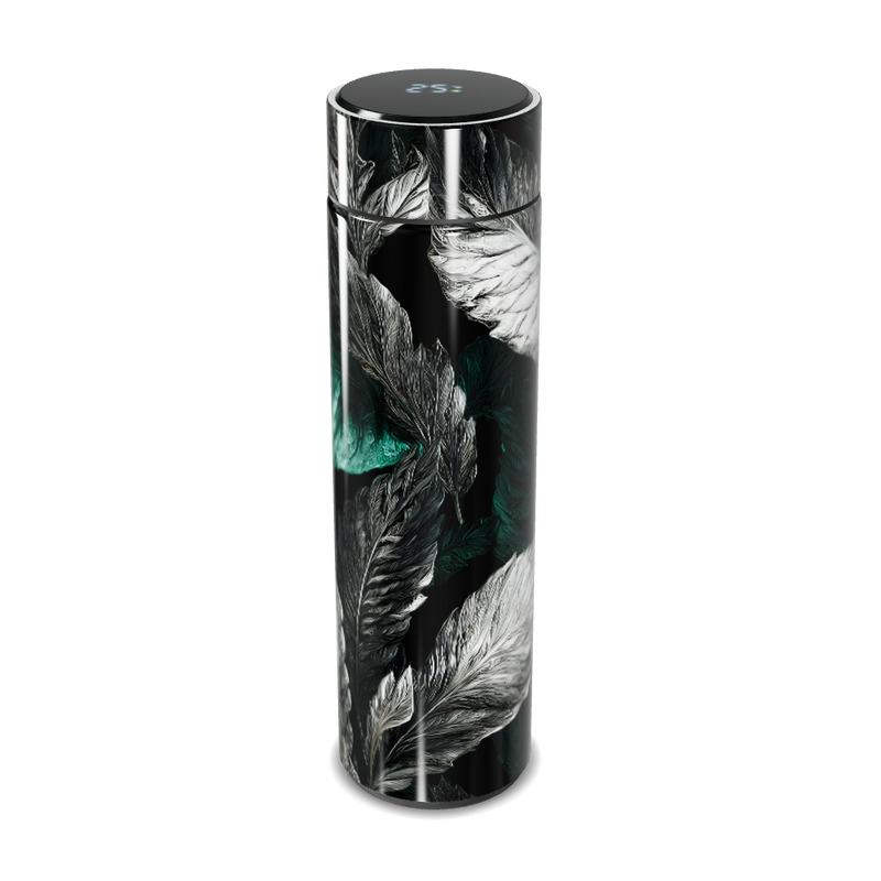 Garrafa Térmica Touch - Folhas Preto Verde