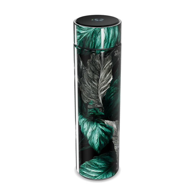 Garrafa Térmica Touch - Folhas Preto Verde