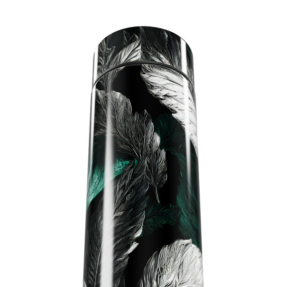 Garrafa Térmica Touch - Folhas Preto Verde