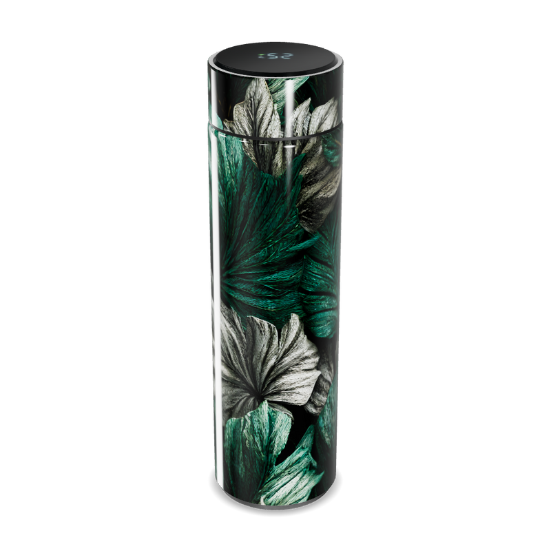 Garrafa Térmica Touch - Folhas Verde e Dourado