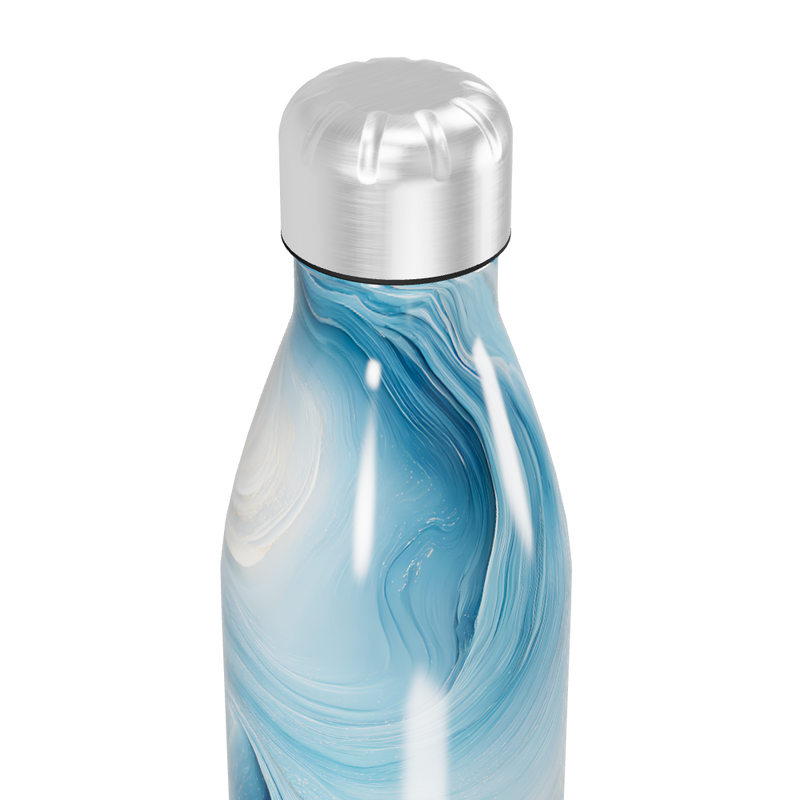Garrafa Inox - Azul Marmorizada