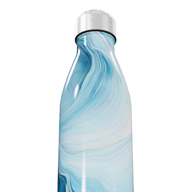 Garrafa Inox - Azul Marmorizada