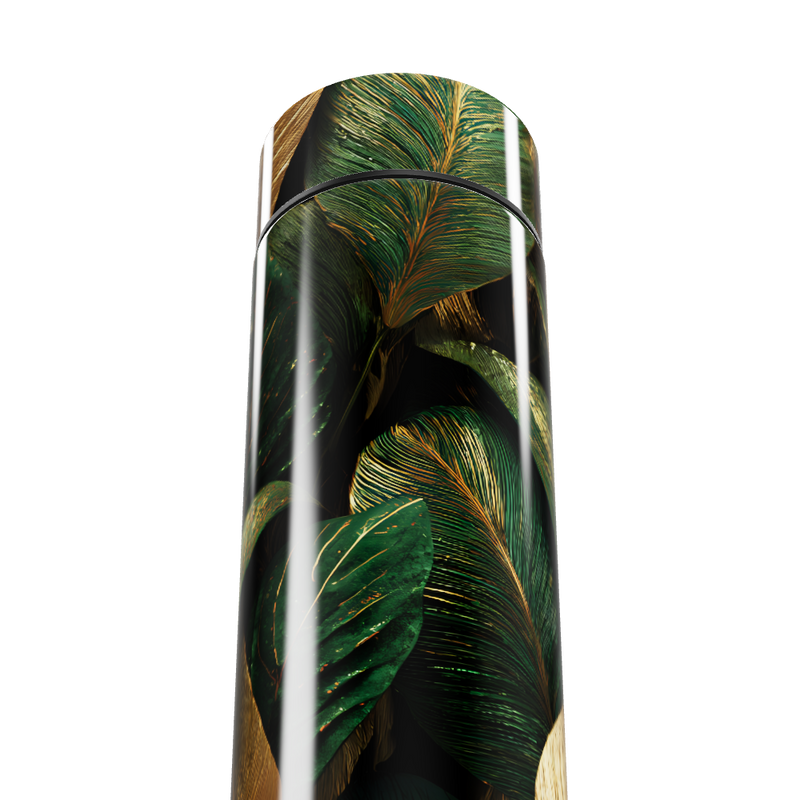 Garrafa Térmica Touch - Folhas Verdes Inox