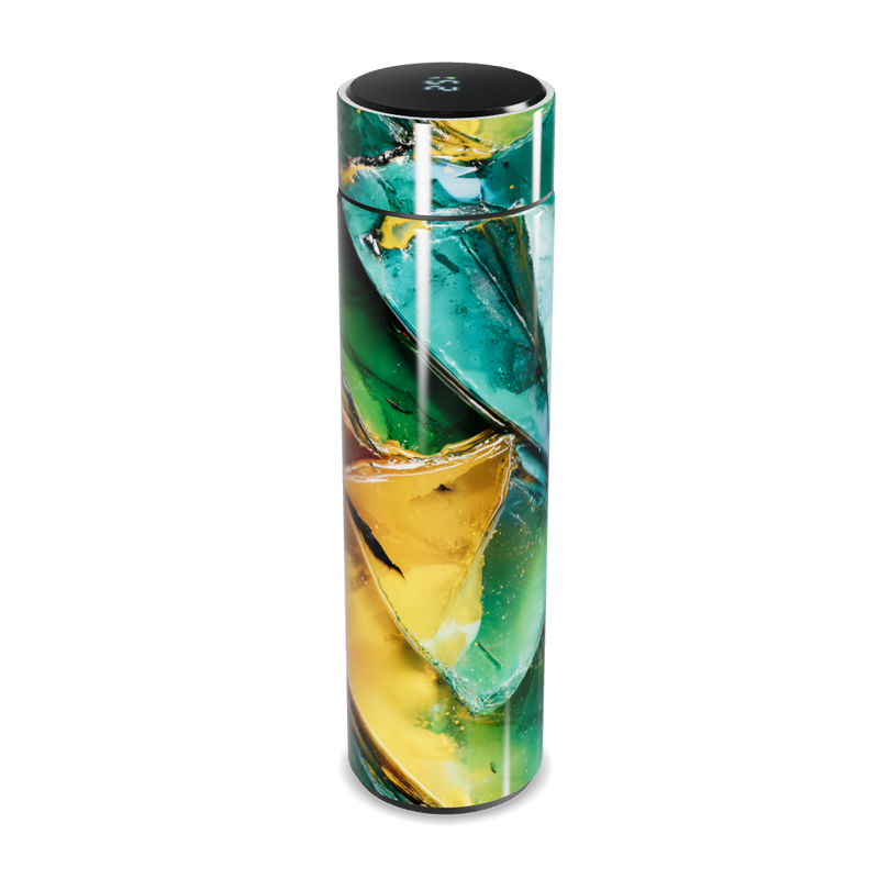 Garrafa Térmica Touch - Verde Abstrato