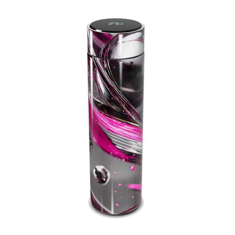 Garrafa Térmica Touch - Design Rosa e Preto