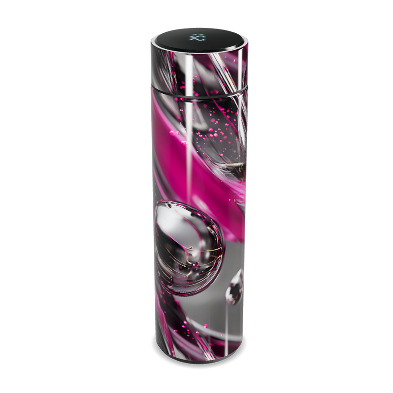 Garrafa Térmica Touch - Design Rosa e Preto