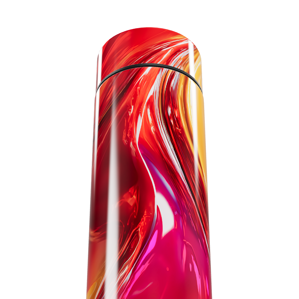 Garrafa Térmica Touch - Vermelha com Estampa Abstrata