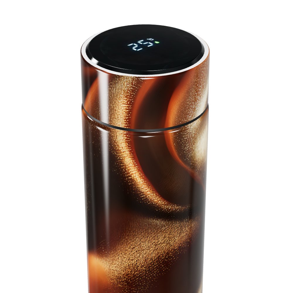 Garrafa Térmica Touch - Estampa Marrom Metálica