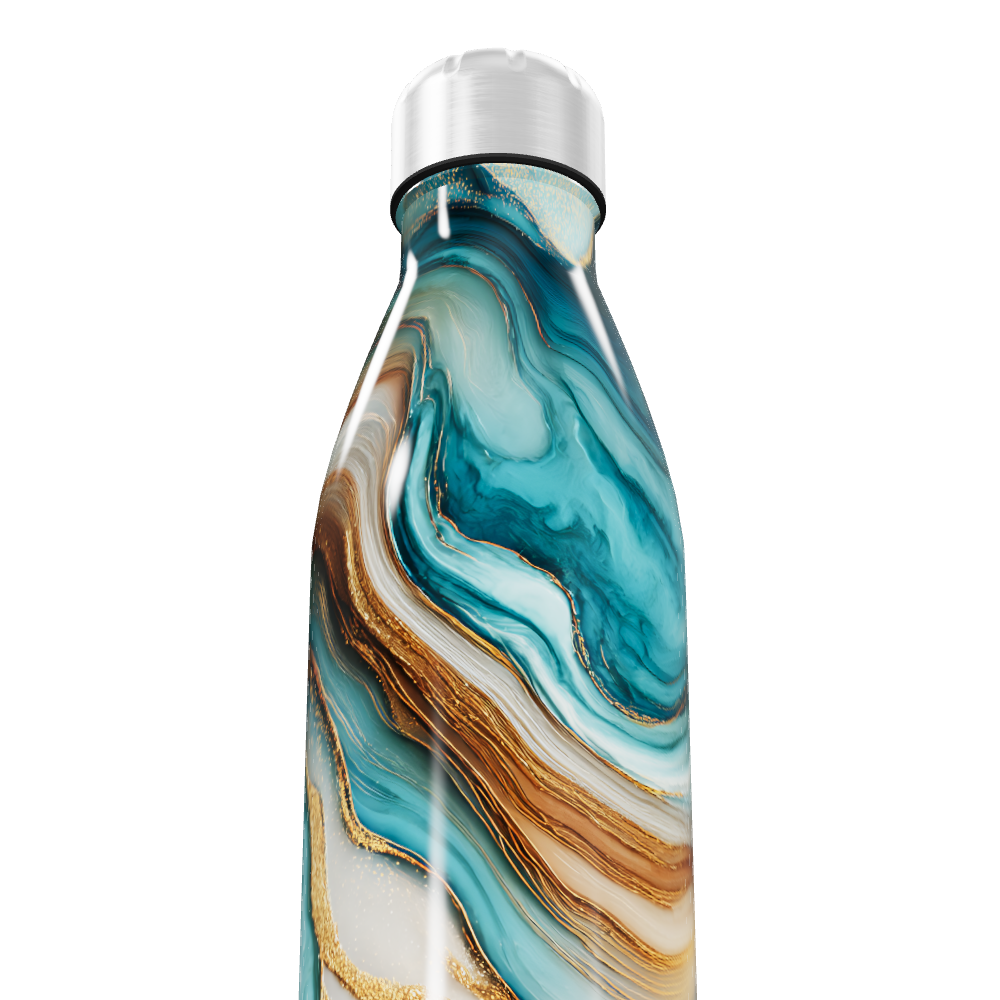 Garrafa Inox - Estampa Marmorizada
