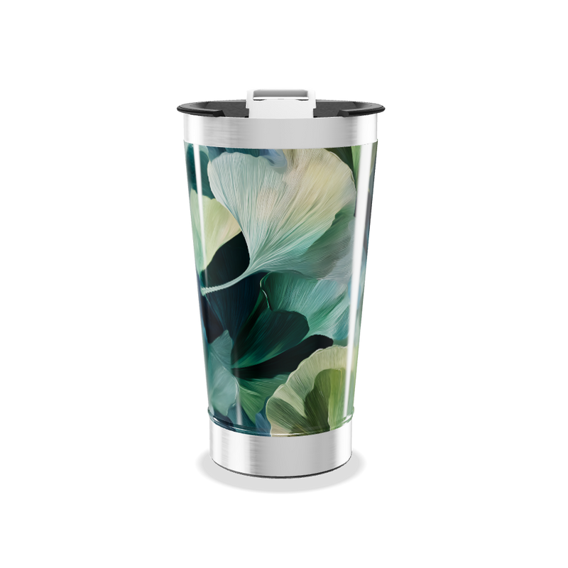 Copo Térmico - Estampa Folhas Verdes