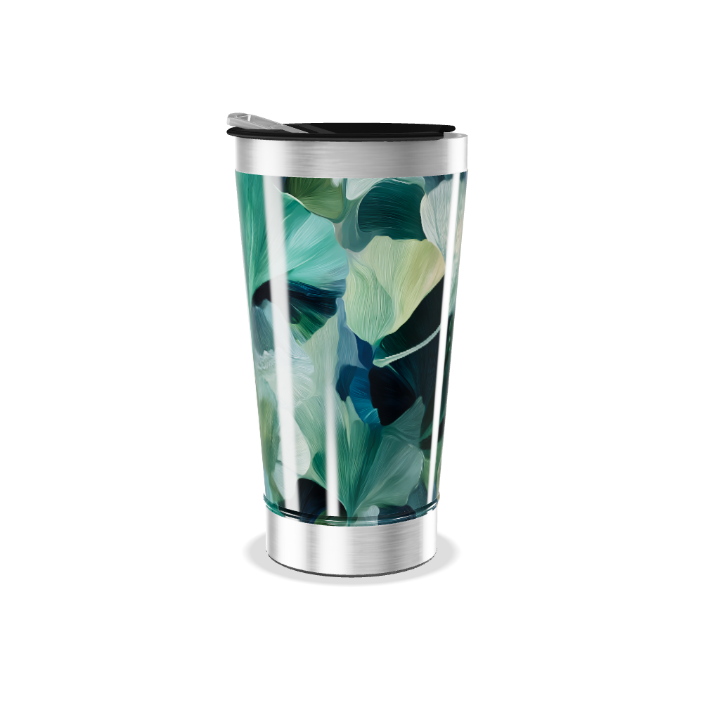 Copo Térmico - Estampa Folhas Verdes